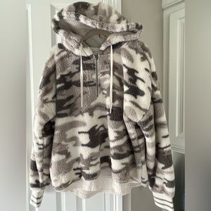 PJ Salvage Cozy Grey Camo Hoody